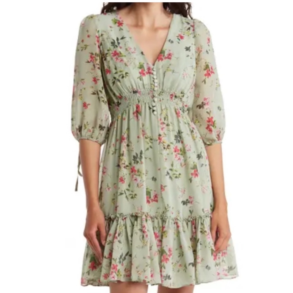 Taylor Dresses green floral chiffon dress 22W plus size NWT - Picture 15 of 15